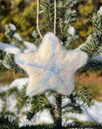 Sparkly Stars Ornament - white