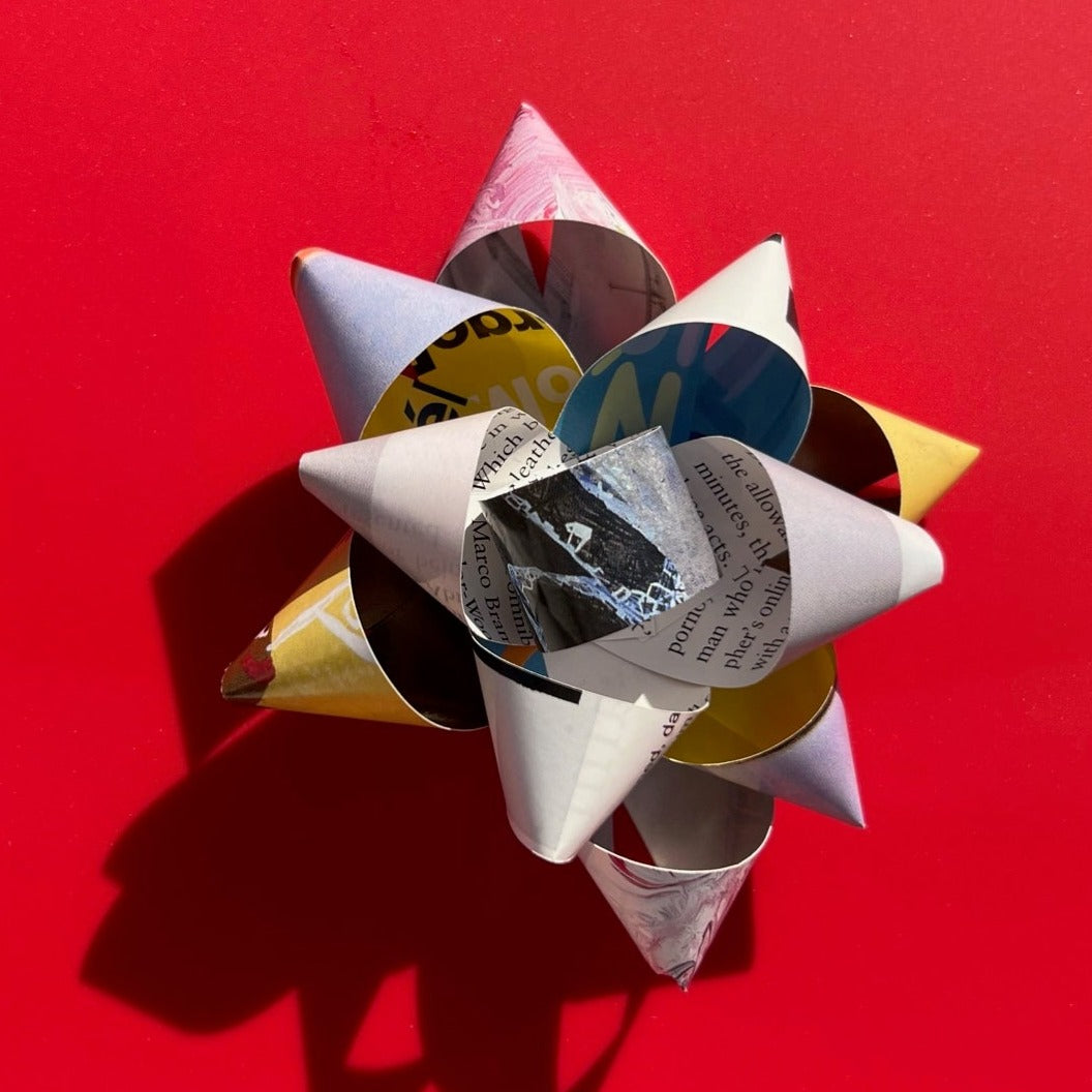 Recycled Book and Magazine Gift Bows