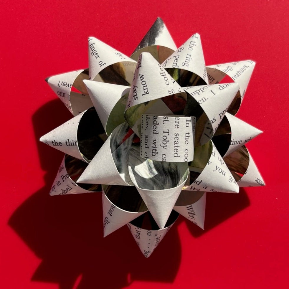 Recycled Book and Magazine Gift Bows