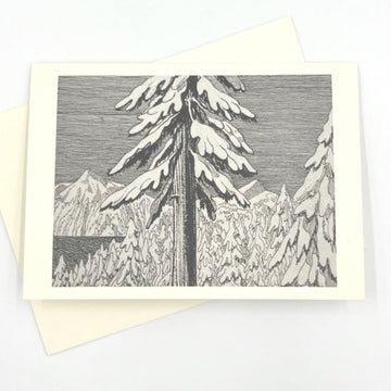 Snow Covered the Tree Greeting Card