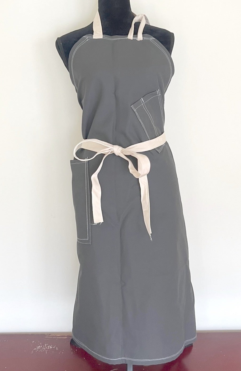 Cotton Canvas Apron - Gray - Seconds
