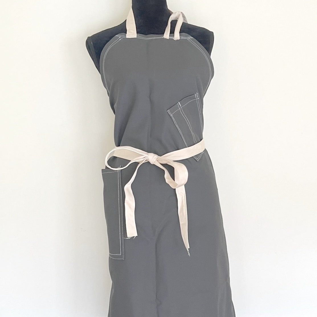 Cotton Canvas Apron - Gray - Seconds