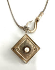 Vintage Pearl Necklace Marked DIDAE 925 Serling Silver