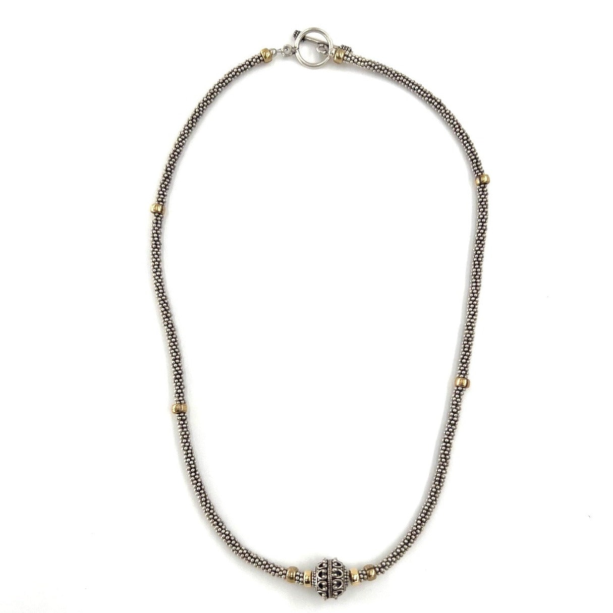 Sterling Daisies and Bali Necklace