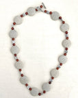Resin River Stones Necklace with wood Pendants