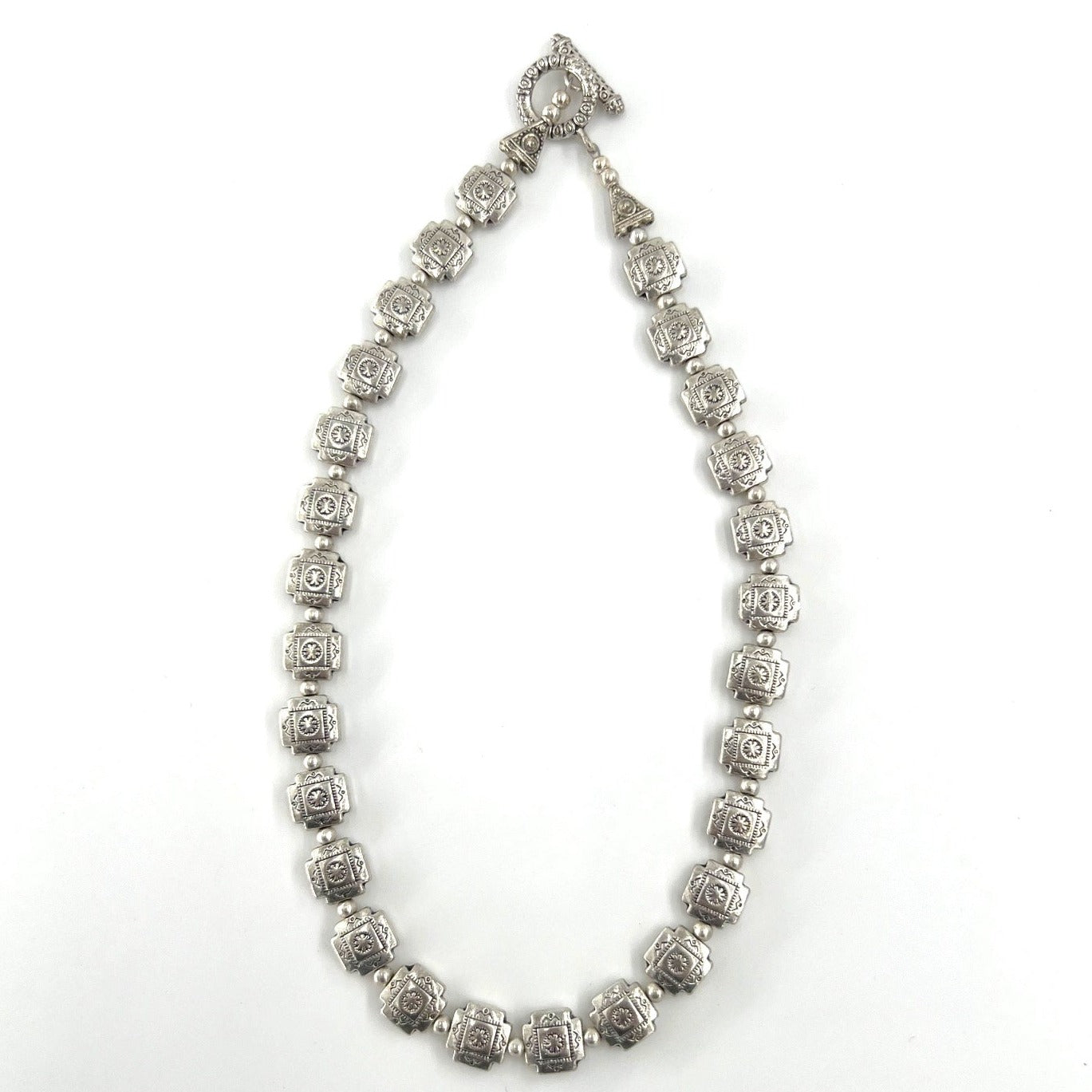 Pewter Aztec Crosses Necklace