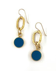 Cobalt Cloisonne' Pendant Color Earrings