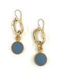 Light Blue Cloisonne' Color Earrings