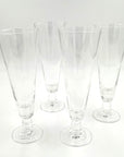 Vintage Etched Beer Glasses - set of four