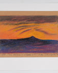 Pastel Landscape On The Mesa - Sunest by Maine Artist Elena Jahn.