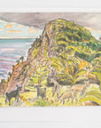 Goats Saba - Landscape by Maine Artist Elena Jahn