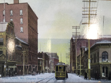 Vintage Post Card of Congress Street  - large