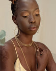 ~ Gold Drop Hoop Earring