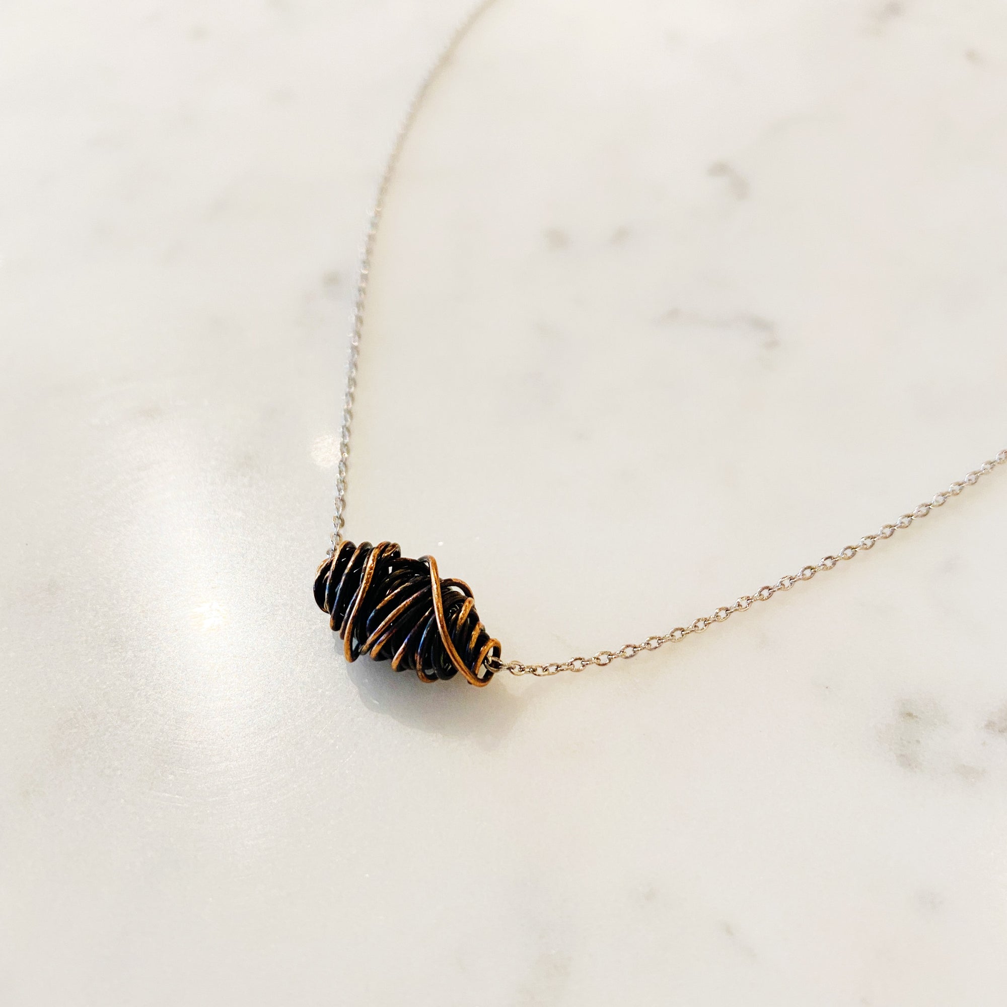 Wrapped Bronze Necklace