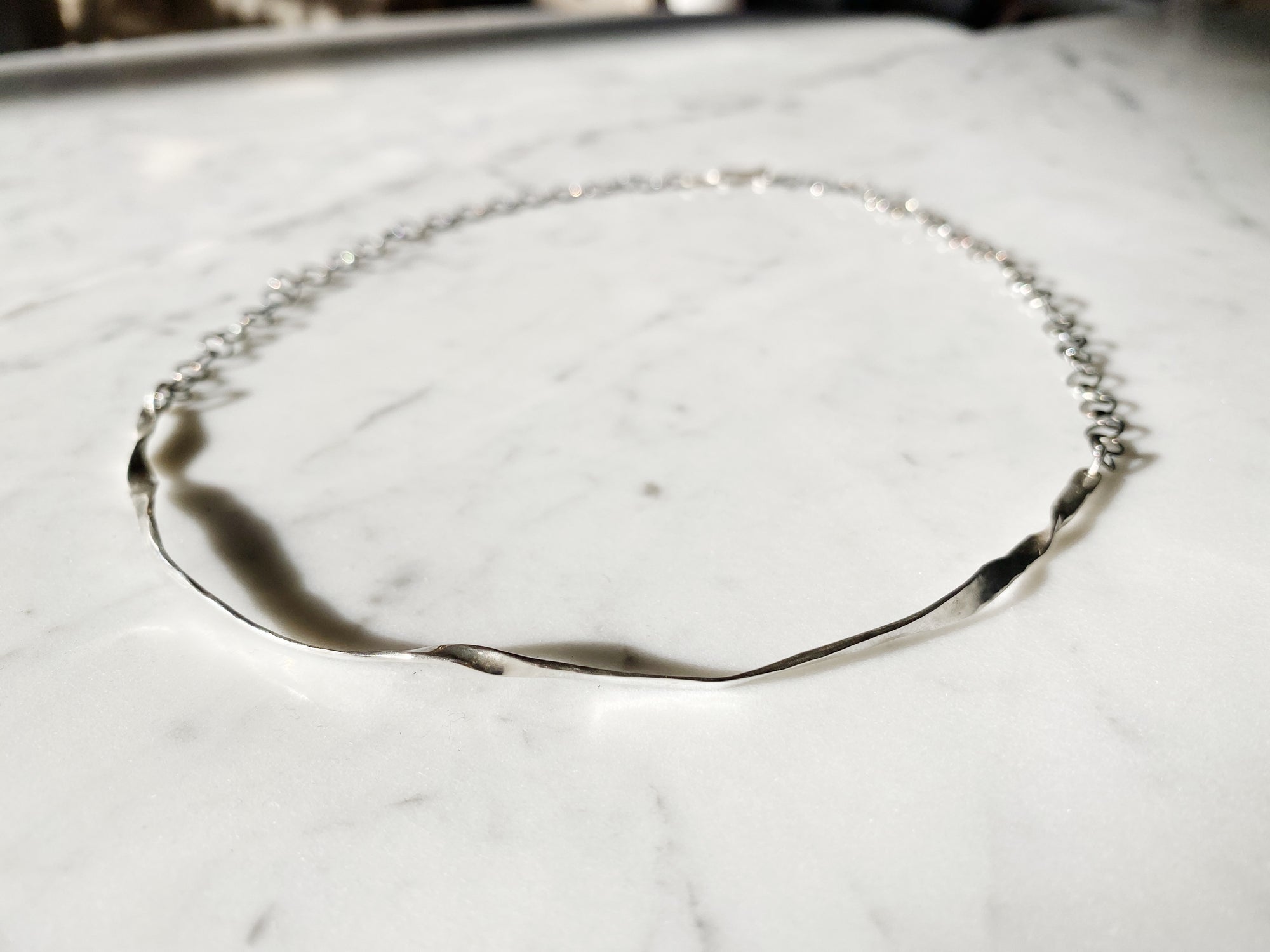 Silver Seaweed Necklace