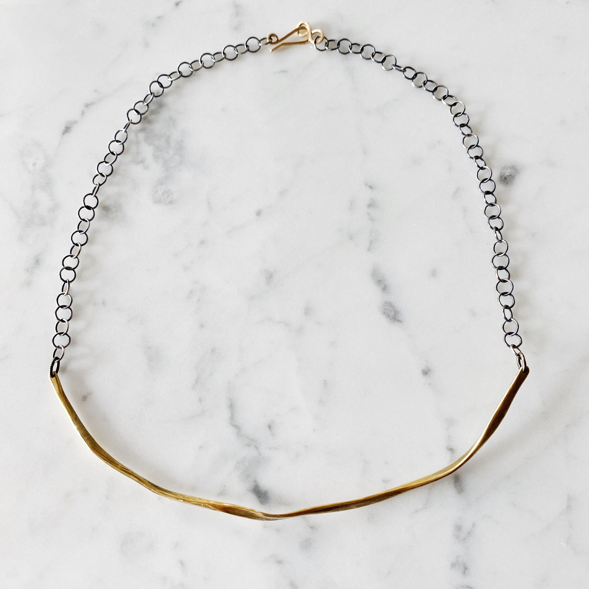 Brass Seaweed Necklace