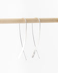 sterling silver crossover earrings - hoops - hammered metal - women's jewelry - handmade in Maine