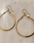 ~ Gold Drop Hoop Earring