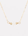 gold herkimer diamond necklace - delicate gold plated chain - lobster clasp - gold filled beads - women's jewelry