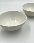 Cereal Bowl in White + Grey