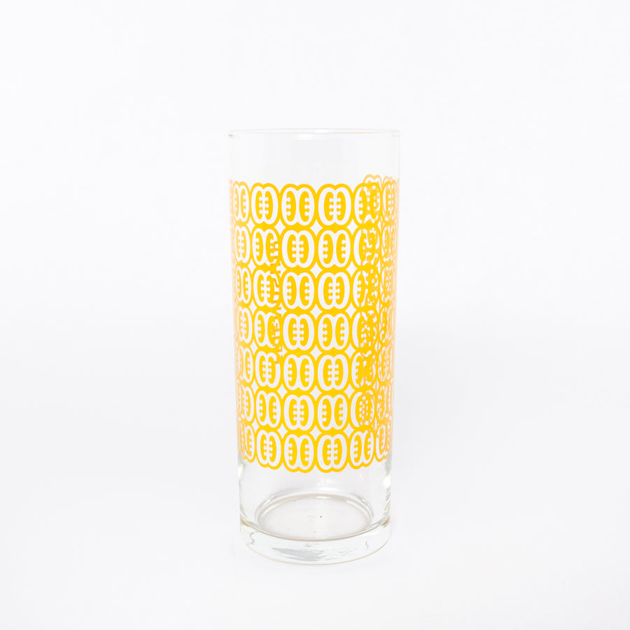 friendship glass in yellow - symbol glassware - home goods