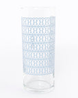 unity glass in light blue - adinkra - traditional ghanaian symbols