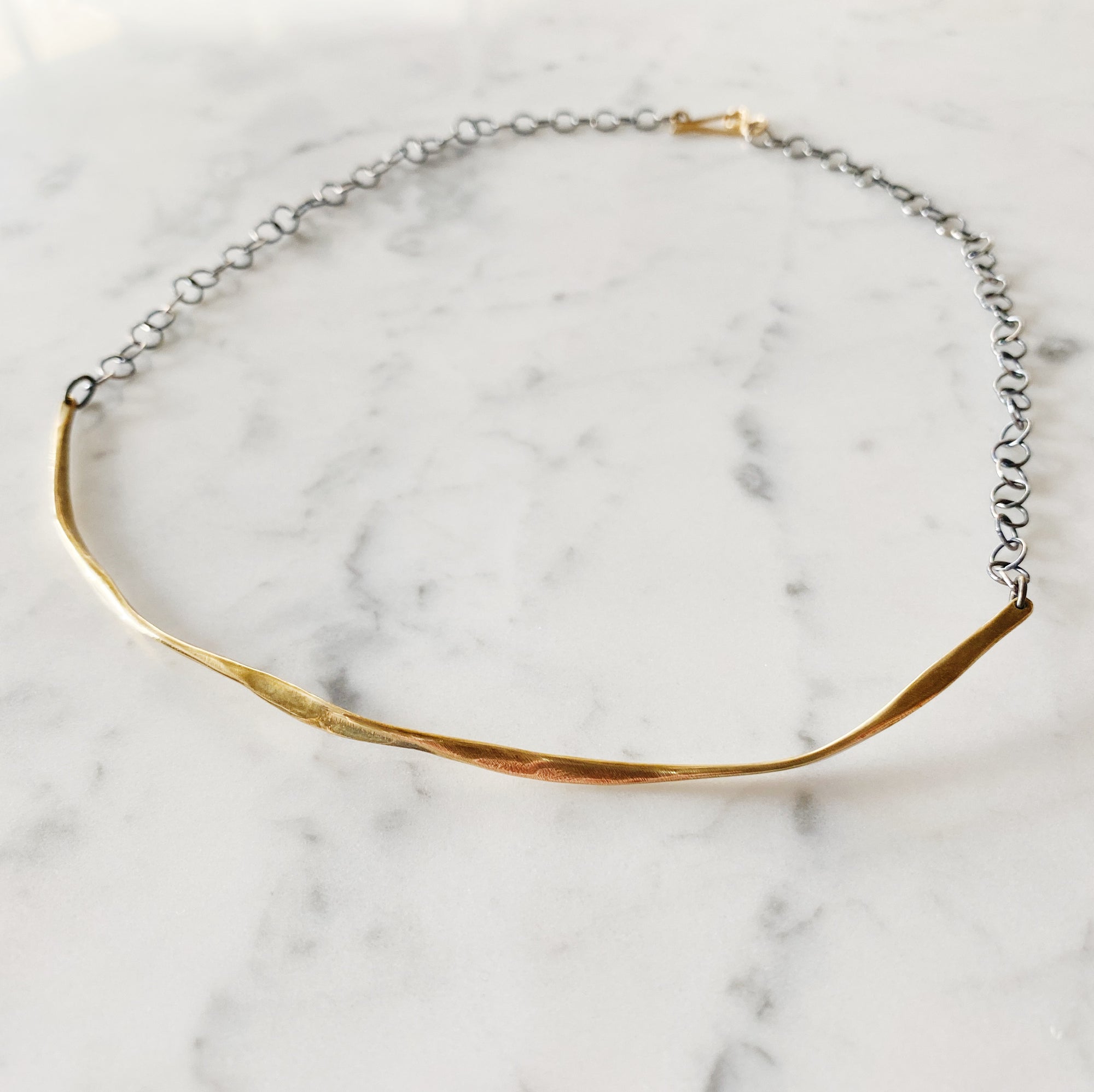 Brass Seaweed Necklace