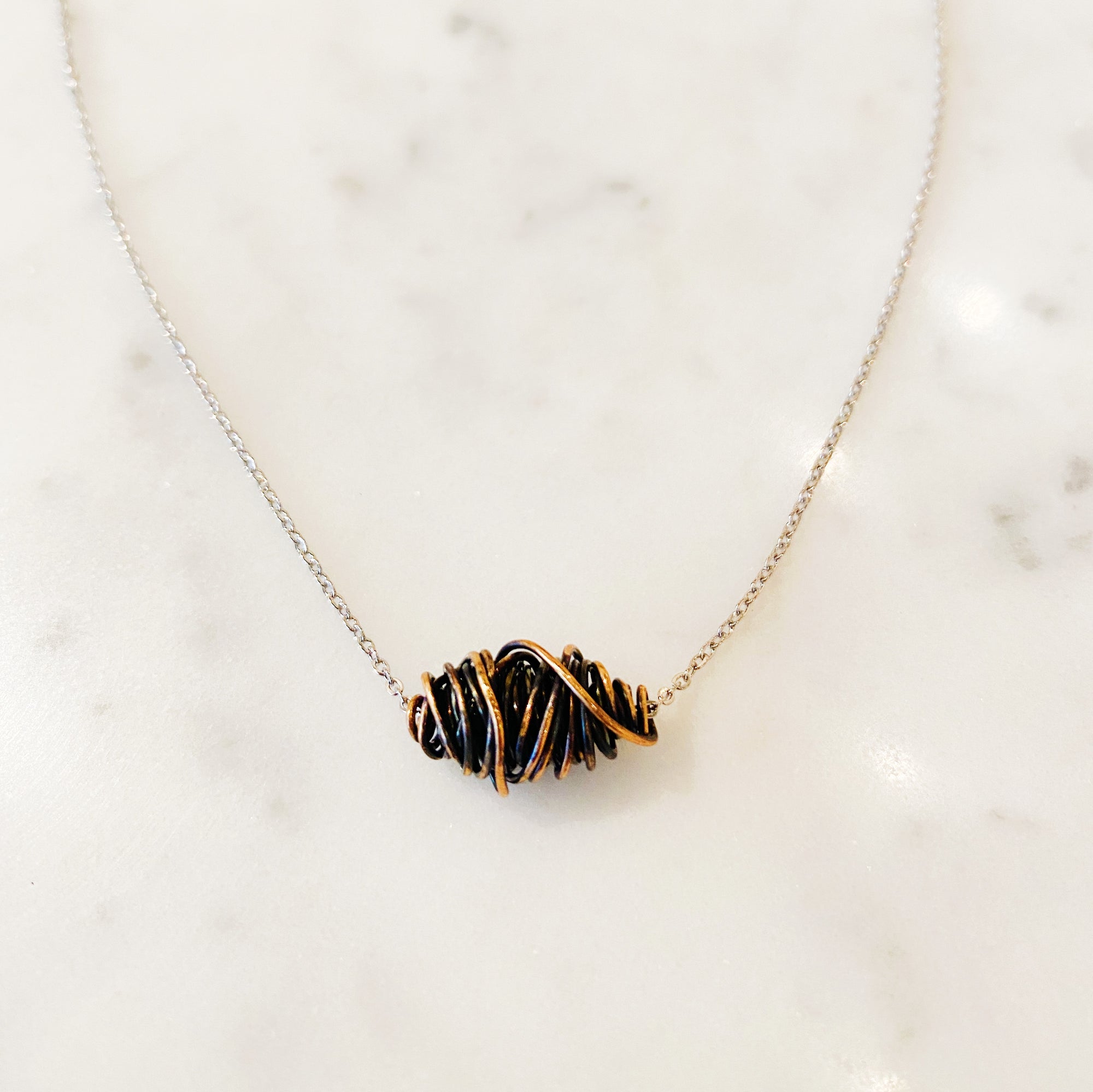 Wrapped Bronze Necklace