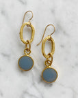 Light Blue Cloisonne' Color Earrings