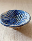 Tiny Bowl with Blue Waves