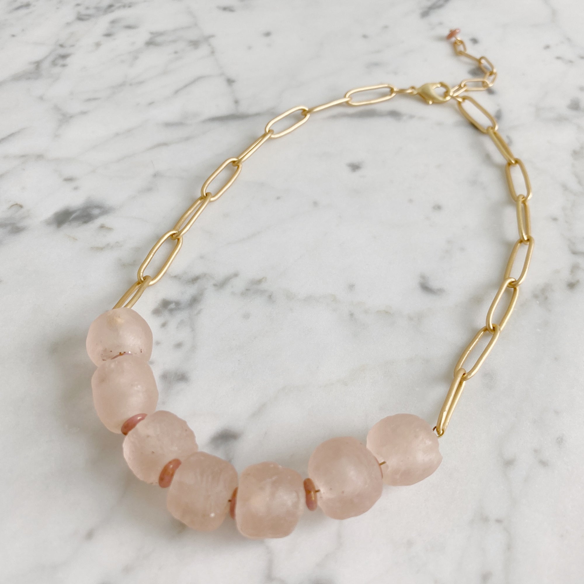 Ghana glass bead choker Necklace