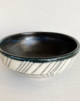 Black striped tiny bowl