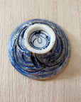 Tiny Bowl with Blue Waves