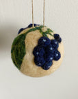 Maine Blueberry Ball Ornament