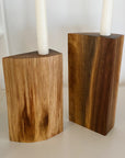 Walnut Live Edge Candlestick Holders, set of 2