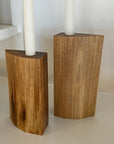 Walnut Live Edge Candlestick Holders, set of 2