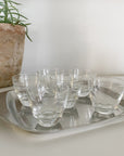 Vintage Mini Rondelle Shot Glasses - set of 6