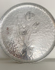 Hammered Floral Tray
