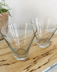 Vintage Stemless Martini glasses
