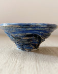 Tiny Bowl with Blue Waves