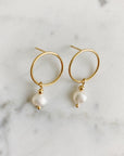 Simply Elegant Everyday Pearl Earring - Gray