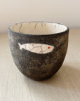 Raku Tumbler with Red Fish Eye
