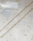 Gold Paperclip Necklace with Small Links