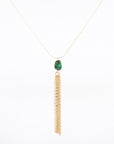 delicate turquoise and gold necklace by Near and Native - locally made - women's jewelry