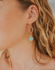 Sea-Foam Green Cloisonne' Pendant Earrings