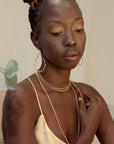 Gold Drop Hoop Earring