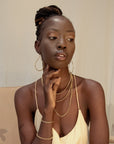 Gold Drop Hoop Earring