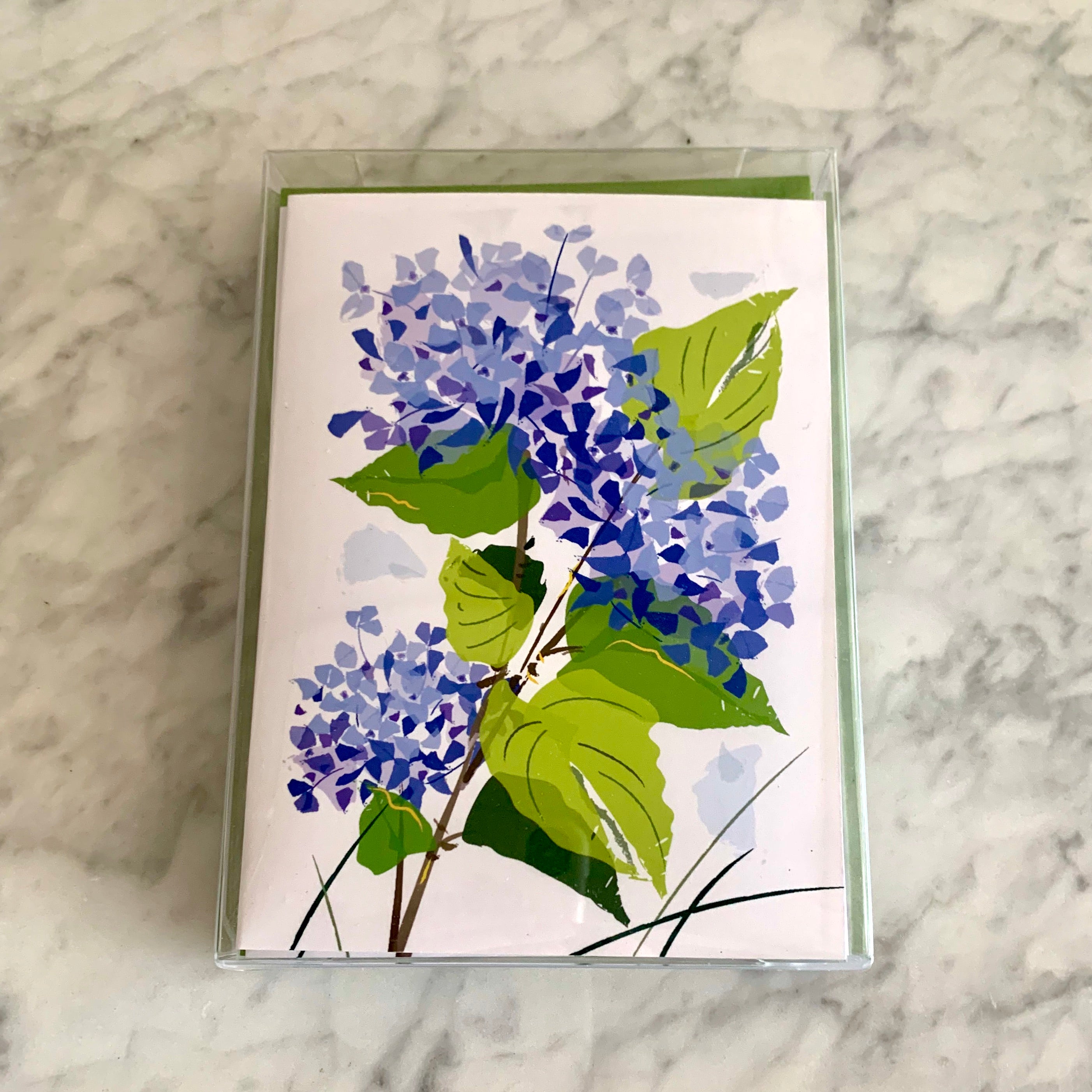 In The Garden Folded Card, Hydrangea - box set of 6 – Venn + Maker