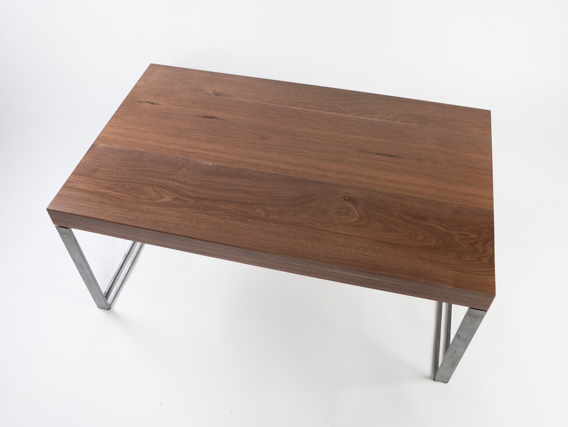 handmade coffee table - top-view - Higgins Fabrication