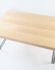 Higgins coffee table - top-view - natural wood - light wood - furniture made in maine